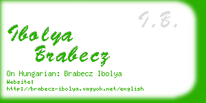 ibolya brabecz business card